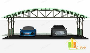 3-D визуализация проекта навеса для автомобилей, выполненная специалистами компании 3-D визуализация проекта навеса для автомобилей, выполненная специалистами компании